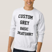 Personalisierter, GRAY BASIC SWEATSHIRT (Vorderseite)