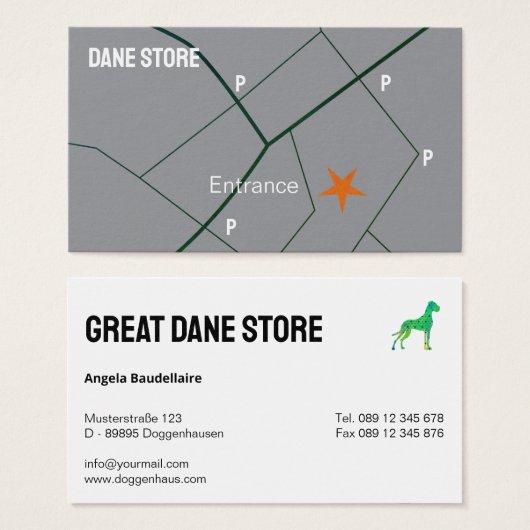 Personalisierter Great Dane Shop (Vorne & Hinten)