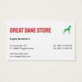 Personalisierter Great Dane Shop (Rückseite)