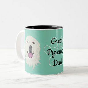 Personalisierter Great Pyrenees Vater/Mutter Zweifarbige Tasse