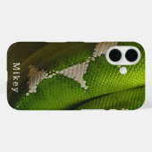 Personalisierter Green Tree Snake Sturdy iPhone Ca Case-Mate iPhone Hülle (Rückseite (Horizontal))