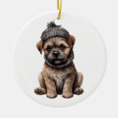 Personalisierter Grenzstreifen Keramik Ornament (Vorne)