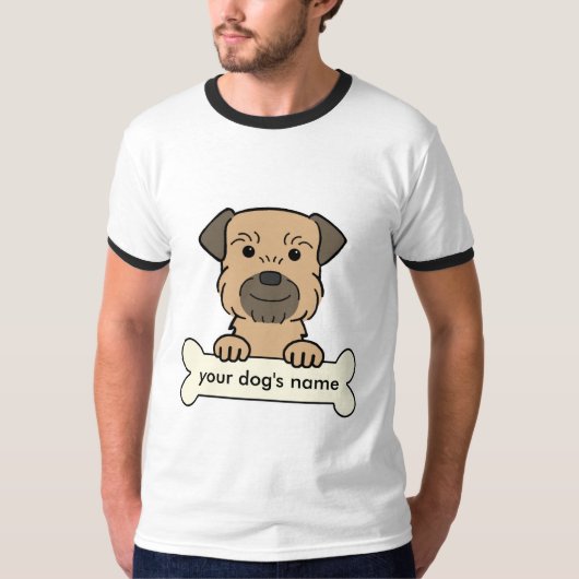 Personalisierter Grenzterrier T-Shirt (Vorderseite)