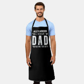 Personalisierter Grill Sergeant Vater Reporting fo Schürze (Getragen)