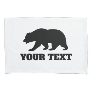 Personalisierter Grizzlybär Silhouette Kissen  Kissenbezug