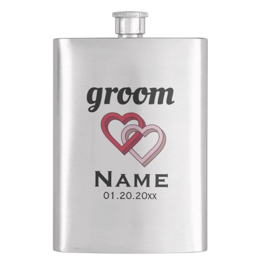 Personalisierter Groom Classic Flask Flachmann (Vorderseite)