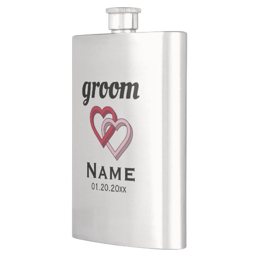 Personalisierter Groom Classic Flask Flachmann (Links)