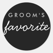 Personalisierter Groom-Sticker Schwarz-Silber
