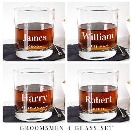 Personalisierter Groom Trauzeuge Trauzeuge Hochzei Whiskyglas