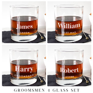 Personalisierter Groom Trauzeuge Trauzeuge Hochzei Whiskyglas