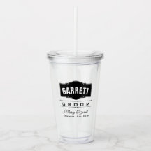 PERSONALISIERTER GROOM WEDD ACRYLIC TUMBLER