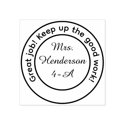 Personalisierter Großarbeiter Gummistempel (Prägung)