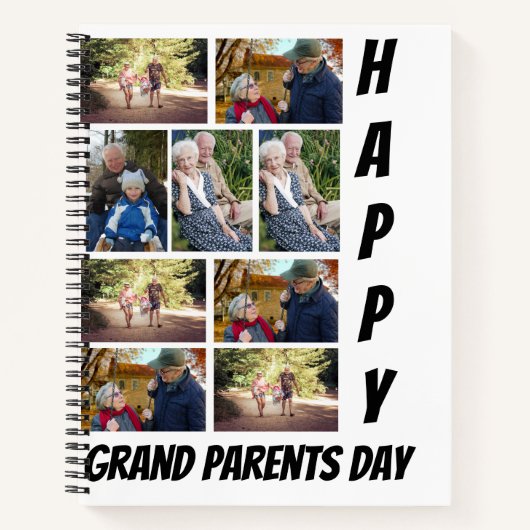 Personalisierter Großeltern Tag 9 FotoCollage Notizblock (Vorderseite)