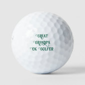 Personalisierter Großer Großtext grün Golfball (Vorderseite)