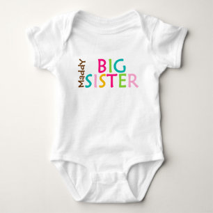 Personalisierter großer Schwester-Baby-Body Baby Strampler