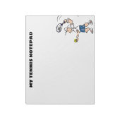 Personalisierter großer Tennisspieler und Trainer Notizblock (Rotiert)