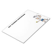 Personalisierter großer Tennisspieler und Trainer Notizblock (angewinkelt)