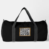 Personalisierter Großflaschen-Beutel mit QR-Code Duffle Bag (Vorderseite)
