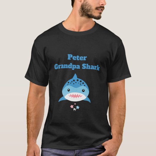 Personalisierter Großhaie-Individuelle Name T-Shirt (Vorderseite)