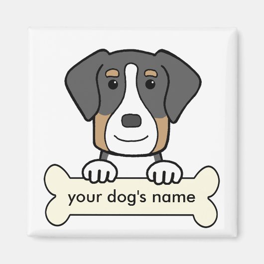 Personalisierter Großschweizer Hund Magnet (Vorne)