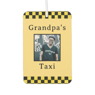 Personalisierter Großvater Taxi Foto Glitzer Air F Autolufterfrischer