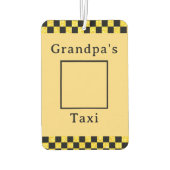 Personalisierter Großvater Taxi Foto Glitzer Air F Autolufterfrischer (Rückseite)