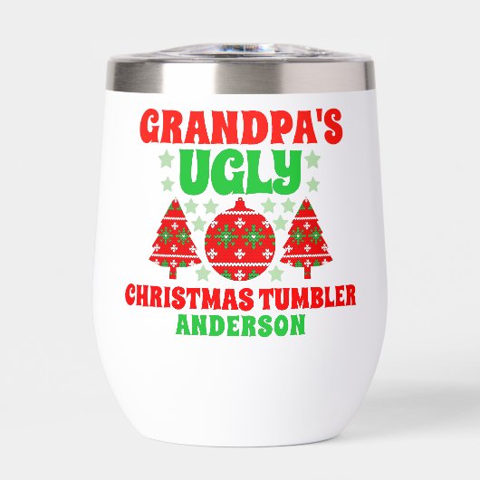 Personalisierter Großvaters hässlicher Weihnachtss (Vorderseite)