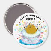 Personalisierter Groundhog Tag Geburtstagsgeschenk Magnet (Vorderseite/Rückseite)