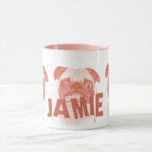 Personalisierter Grumpy-Mops Tasse (Zentrum)