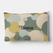 Personalisierter grün-gelber Molekül Toilettenbeut Zubehörtasche (Rückseite)