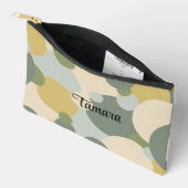 Personalisierter grün-gelber Molekül Toilettenbeut Zubehörtasche (Offen)