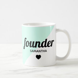 Personalisierter Gründer des modernen beruflichen Kaffeetasse