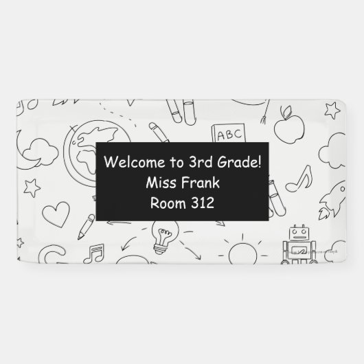 Personalisierter Grundschullehrer Banner (Horizontal)