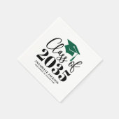 Personalisierter grüner Abschluss Serviette (Ecke)