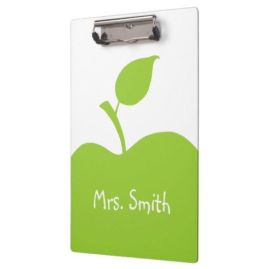 Personalisierter Grüner Apfel Klemmbrett (Links)