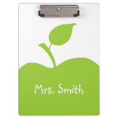 Personalisierter Grüner Apfel Klemmbrett (Vorderseite)