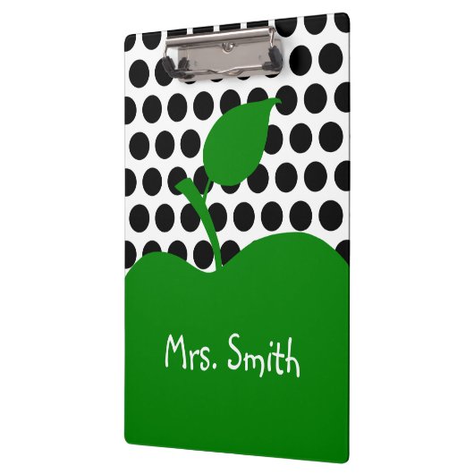 Personalisierter grüner Apfelwein und schwarzer Po Klemmbrett (Links)