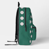 Personalisierter grüner Baseball-Rucksack Bedruckter Rucksack (Links)