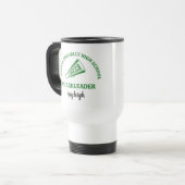 Personalisierter grüner Cheerleader der High Schoo Reisebecher (Vorderseite Links)