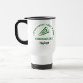 Personalisierter grüner Cheerleader der High Schoo Reisebecher (Links)