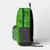 Personalisierter grüner Controller-Druck für Pixel Bedruckter Rucksack (Rechts)