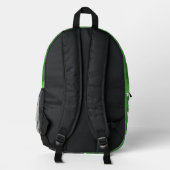 Personalisierter grüner Controller-Druck für Pixel Bedruckter Rucksack (Rückseite)