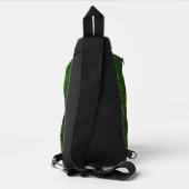 Personalisierter grüner Dinosaurier  Crossbody Bag (Rückseite)