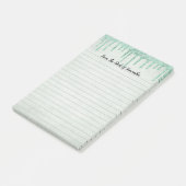 Personalisierter grüner Glitzer Post-it Klebezettel (angewinkelt)