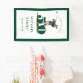 Personalisierter grüner Golf 50. Geburtstag Banner (Insitu)