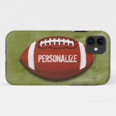 Personalisierter grüner Grunge-Fußball Case-Mate iPhone Hülle (Rückseite (Horizontal))