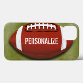 Personalisierter grüner Grunge-Fußball Case-Mate iPhone Hülle (Rückseite (Horizontal))