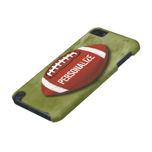 Personalisierter grüner Grunge-Fußball iPod Touch 5G Hülle (unten)