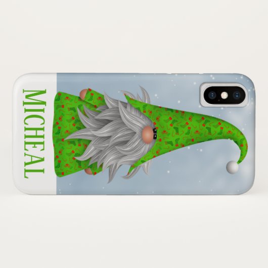 Personalisierter Grüner Holiday Gnome Case-Mate iPhone Hülle (Rückseite (Horizontal))
