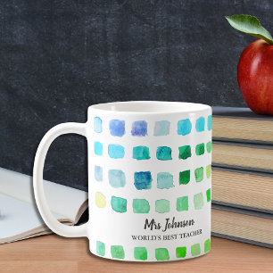 Personalisierter grüner Kaffeebecher für Lehrer Kaffeetasse